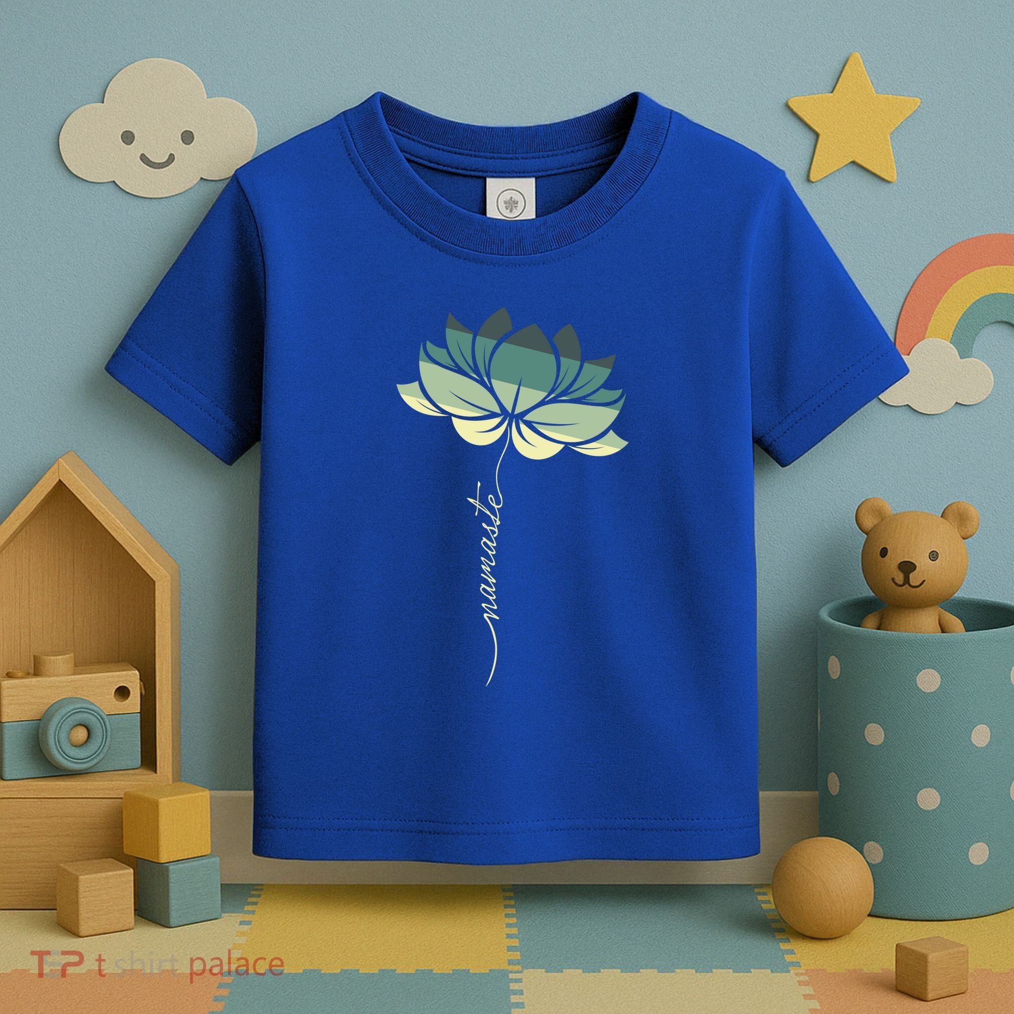 Namaste Rainbow Dala Flower Meditation Yoga Gift Toddler T-Shirt