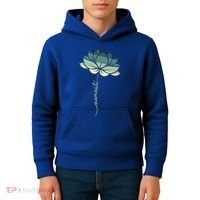 Namaste Rainbow Dala Flower Meditation Yoga Gift Kids Hoodie thumb 4