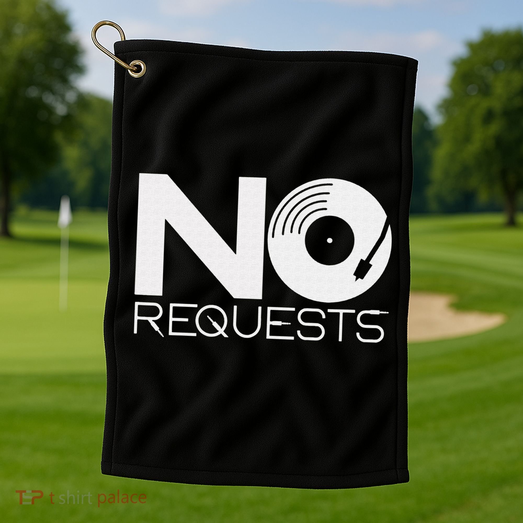No Requests DJ Cool DJ Gear Music DJ Golf Towel