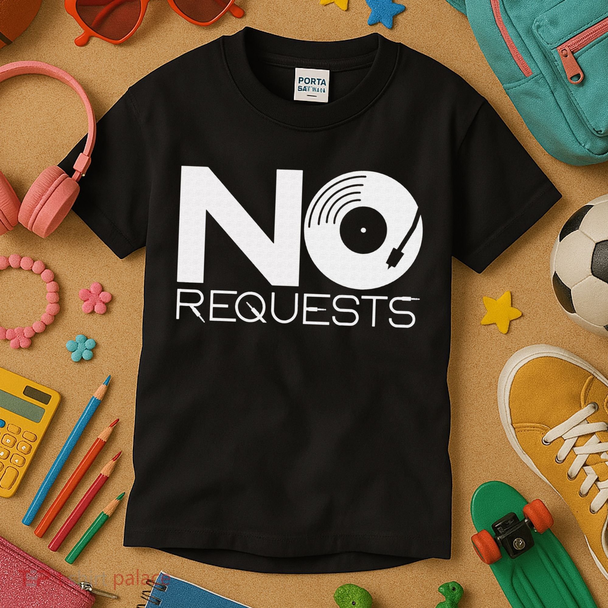No Requests DJ Cool DJ Gear Music DJ Kids T-Shirt