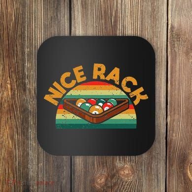 Nice Rack Funny Billiards Player Vintage Pool Balls Billiard Coaster