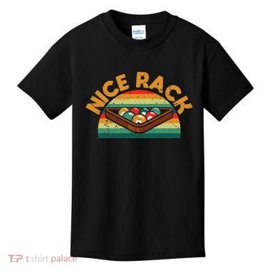 Nice Rack Funny Billiards Player Vintage Pool Balls Billiard Kids T-Shirt