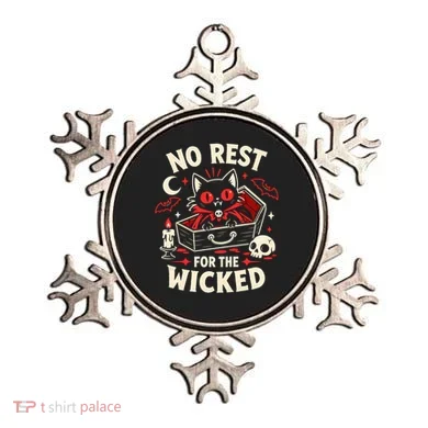 No Rest For The Wicked Vampire Cat Ornament