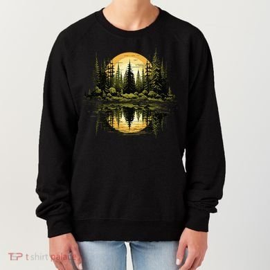 Nature Reflection Forest Trees Outdoor Wildlife Women's Sweatshirt