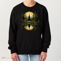 Nature Reflection Forest Trees Outdoor Wildlife Women's Sweatshirt thumb 0