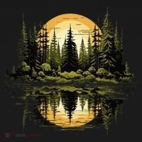 Nature Reflection Forest Trees Outdoor Wildlife Apron thumb 3