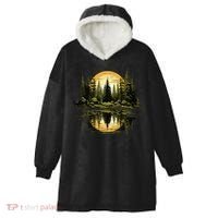 Nature Reflection Forest Trees Outdoor Wildlife Hooded Wearable Blanket thumb 0