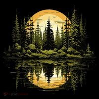 Nature Reflection Forest Trees Outdoor Wildlife Women's Hoodie thumb 2