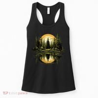 Nature Reflection Forest Trees Outdoor Wildlife Women's Tank Top thumb 0