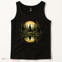 Nature Reflection Forest Trees Outdoor Wildlife Tank Top thumb 2