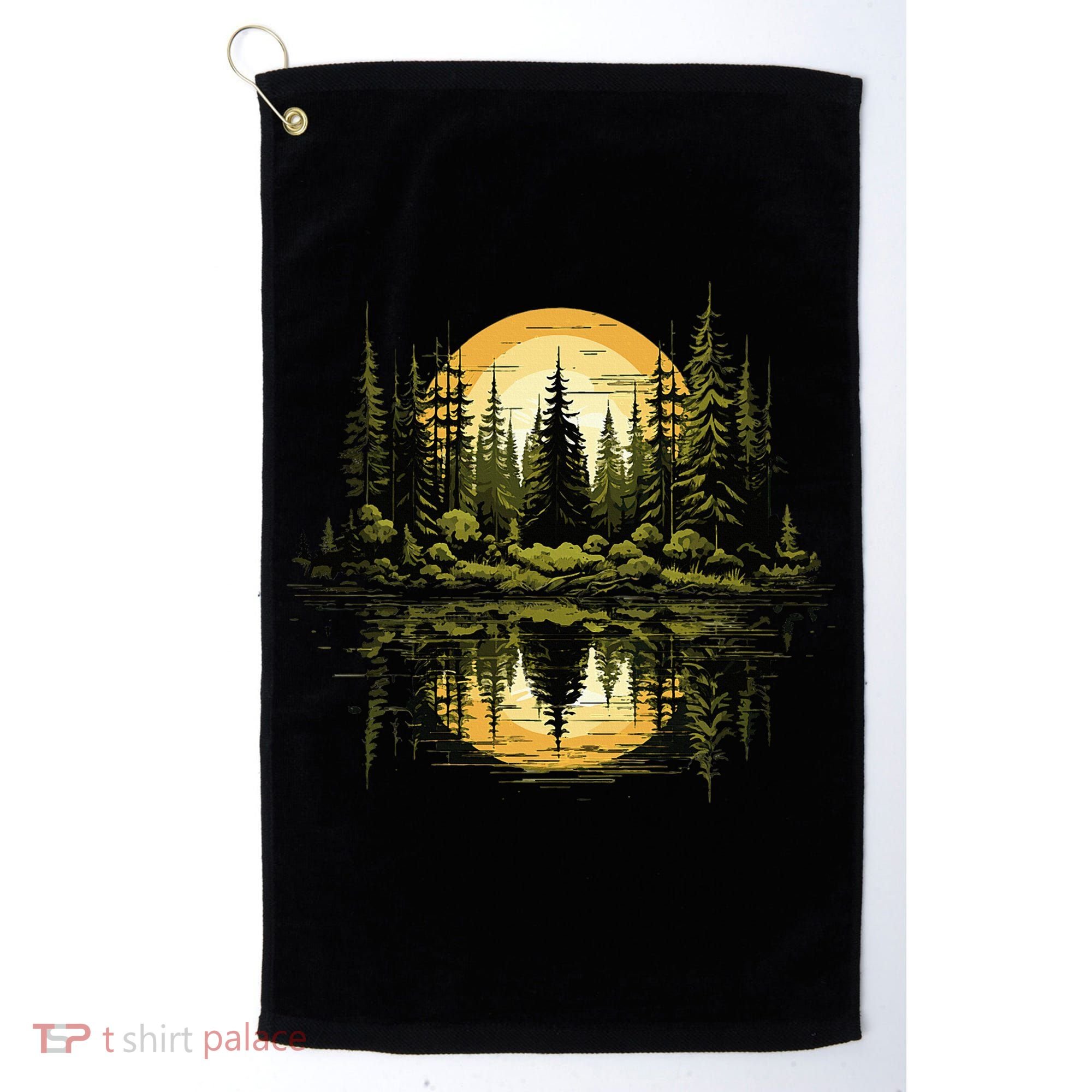 Nature Reflection Forest Trees Outdoor Wildlife Golf Towel