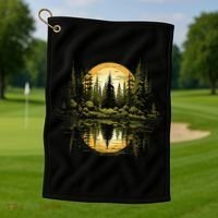 Nature Reflection Forest Trees Outdoor Wildlife Golf Towel thumb 1