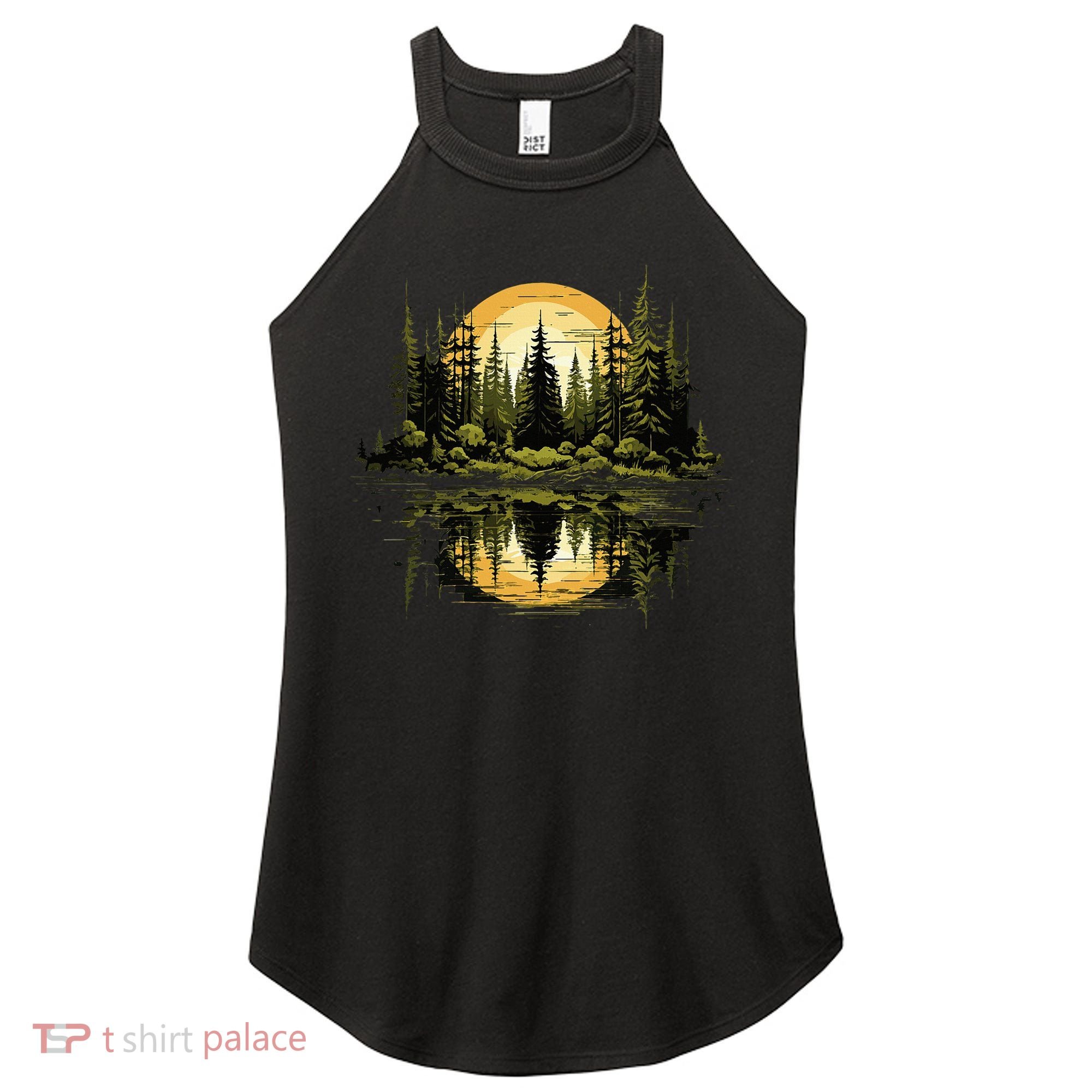 Nature Reflection Forest Trees Outdoor Wildlife Women's Perfect Tri Rocker Tank