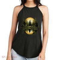Nature Reflection Forest Trees Outdoor Wildlife Women's Perfect Tri Rocker Tank thumb 2