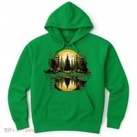 Nature Reflection Forest Trees Outdoor Wildlife Hoodie thumb 0