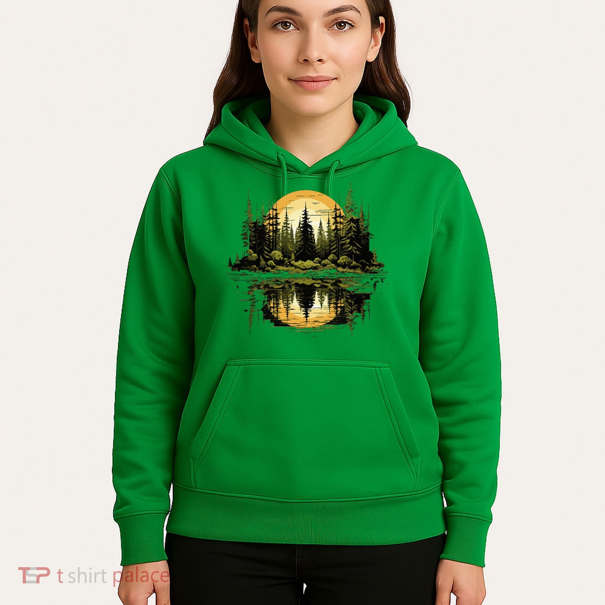Nature Reflection Forest Trees Outdoor Wildlife Hoodie
