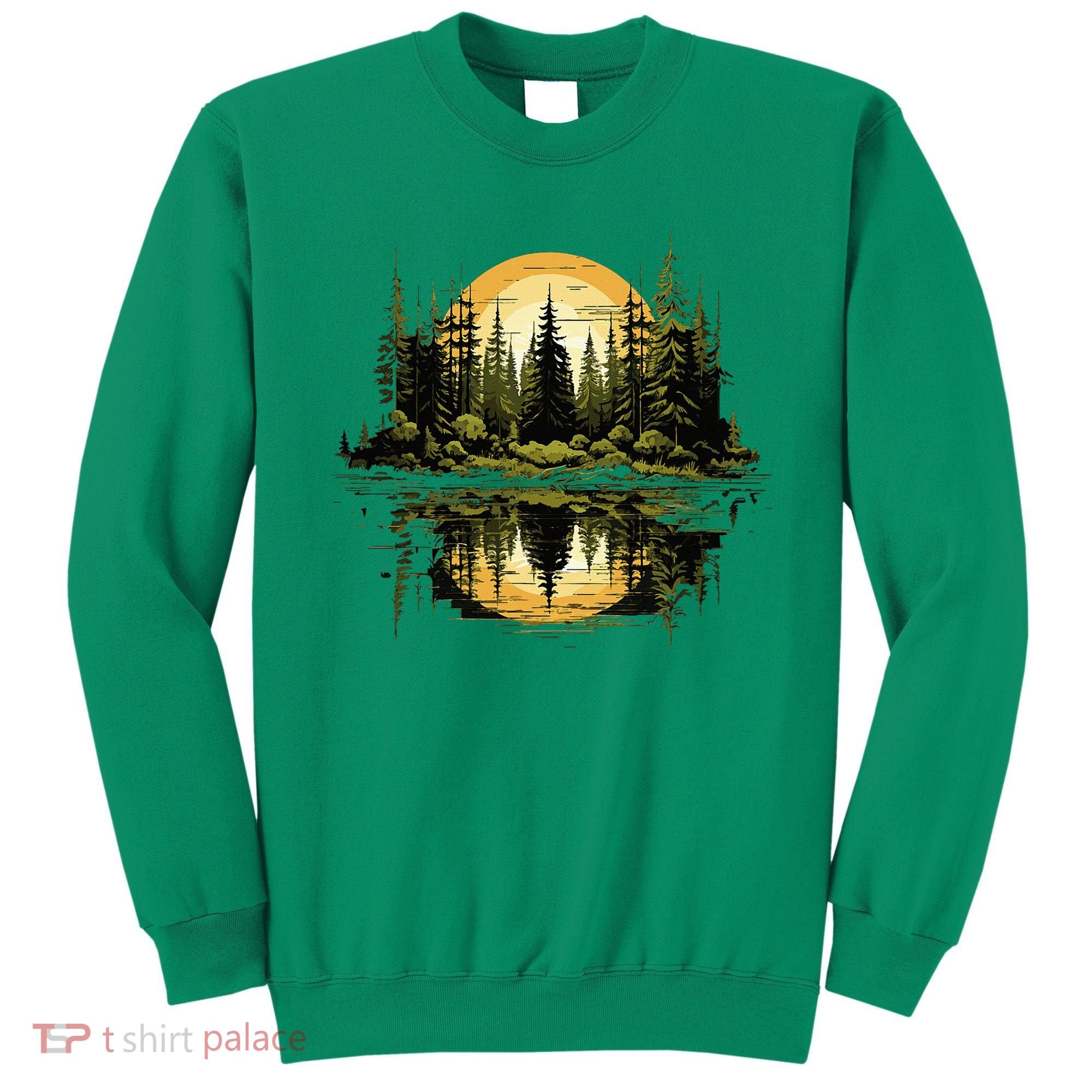 Nature Reflection Forest Trees Outdoor Wildlife Sweatshirt