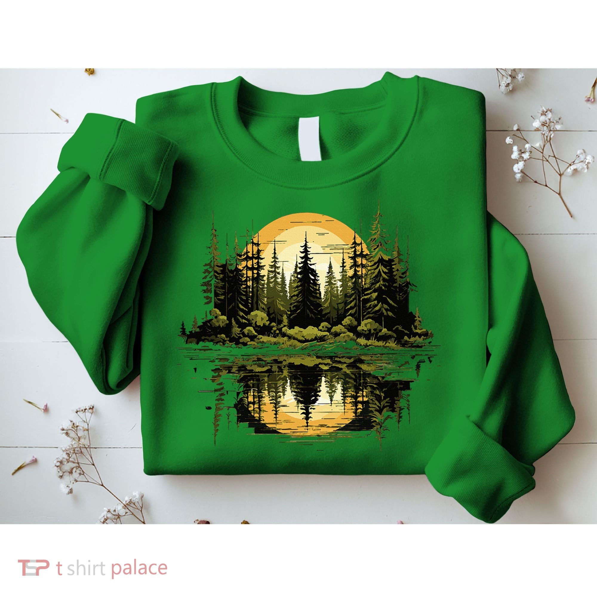 Nature Reflection Forest Trees Outdoor Wildlife Sweatshirt