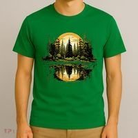 Nature Reflection Forest Trees Outdoor Wildlife T-Shirt thumb 3