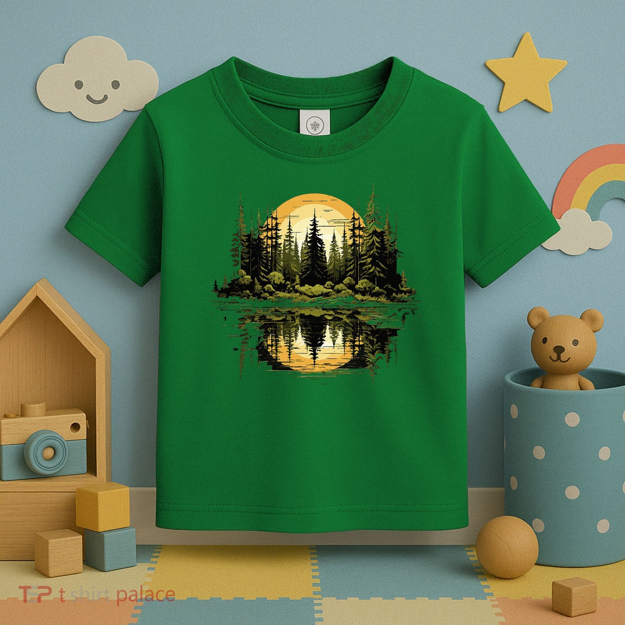 Nature Reflection Forest Trees Outdoor Wildlife Toddler T-Shirt