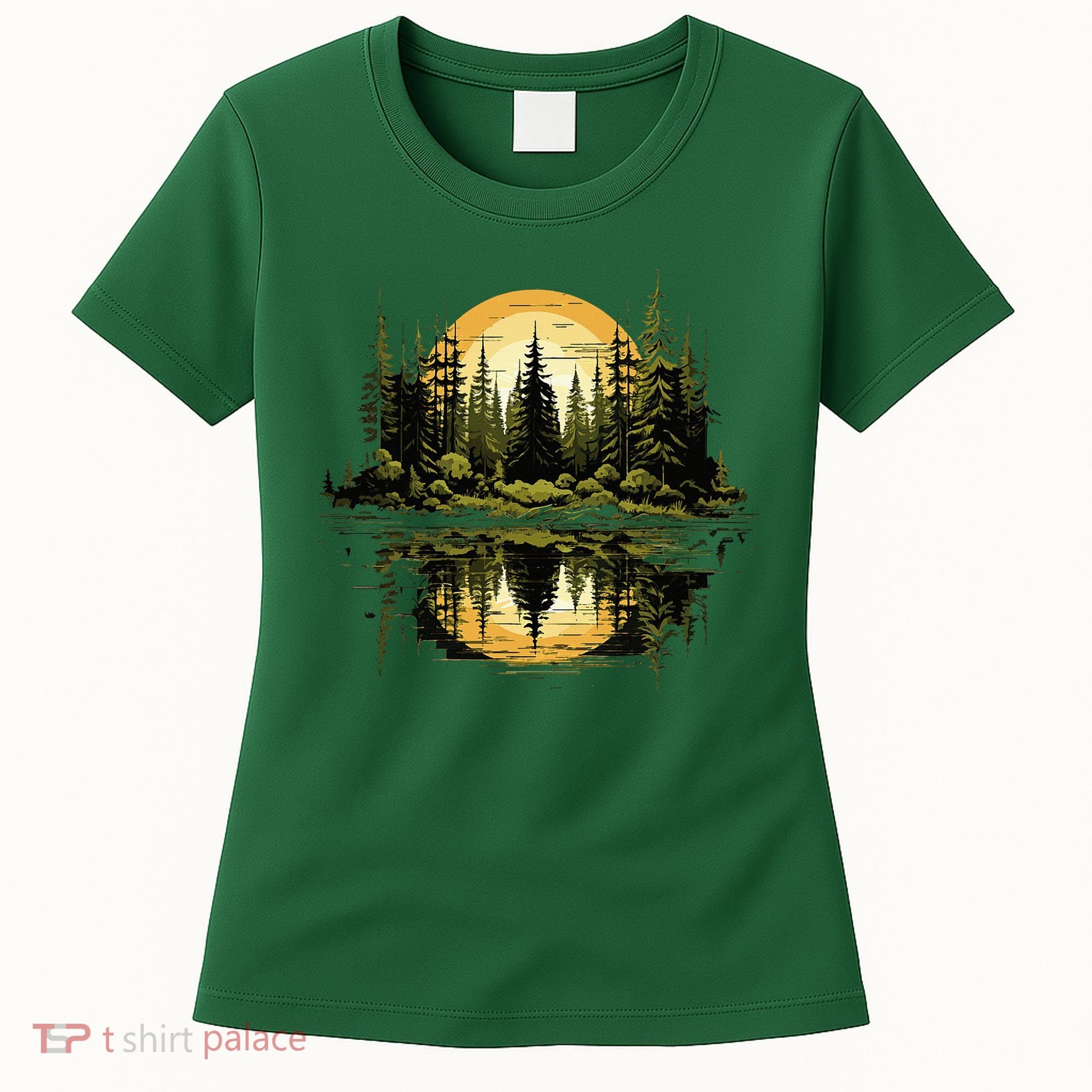 Nature Reflection Forest Trees Outdoor Wildlife Women's T-Shirt
