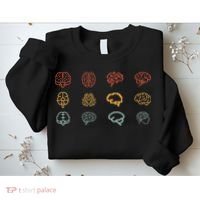 neuroscience retro graphic brain science for neurologist Sweatshirt thumb 2