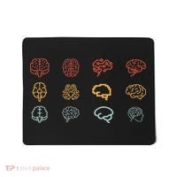 neuroscience retro graphic brain science for neurologist Mousepad thumb 0
