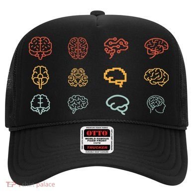 neuroscience retro graphic brain science for neurologist Hat