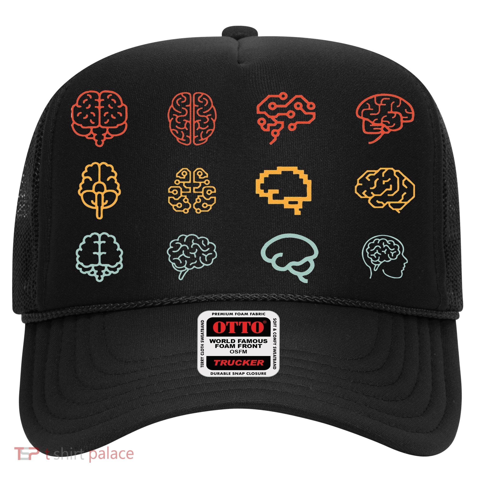 neuroscience retro graphic brain science for neurologist Hat