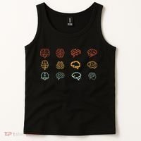 neuroscience retro graphic brain science for neurologist Tank Top thumb 2