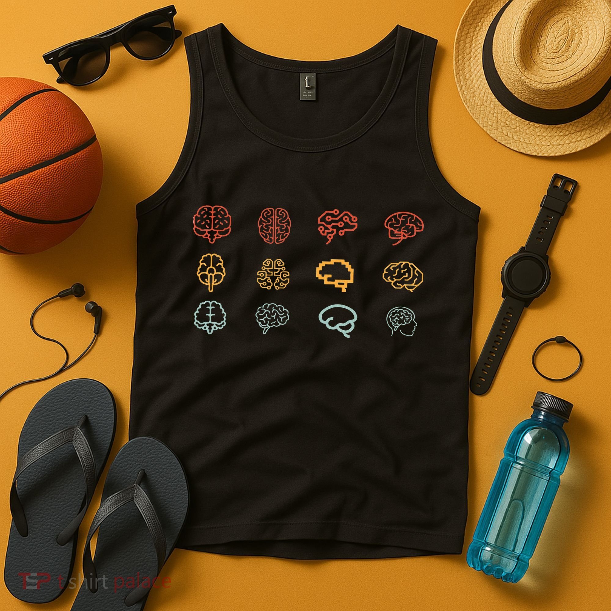neuroscience retro graphic brain science for neurologist Tank Top