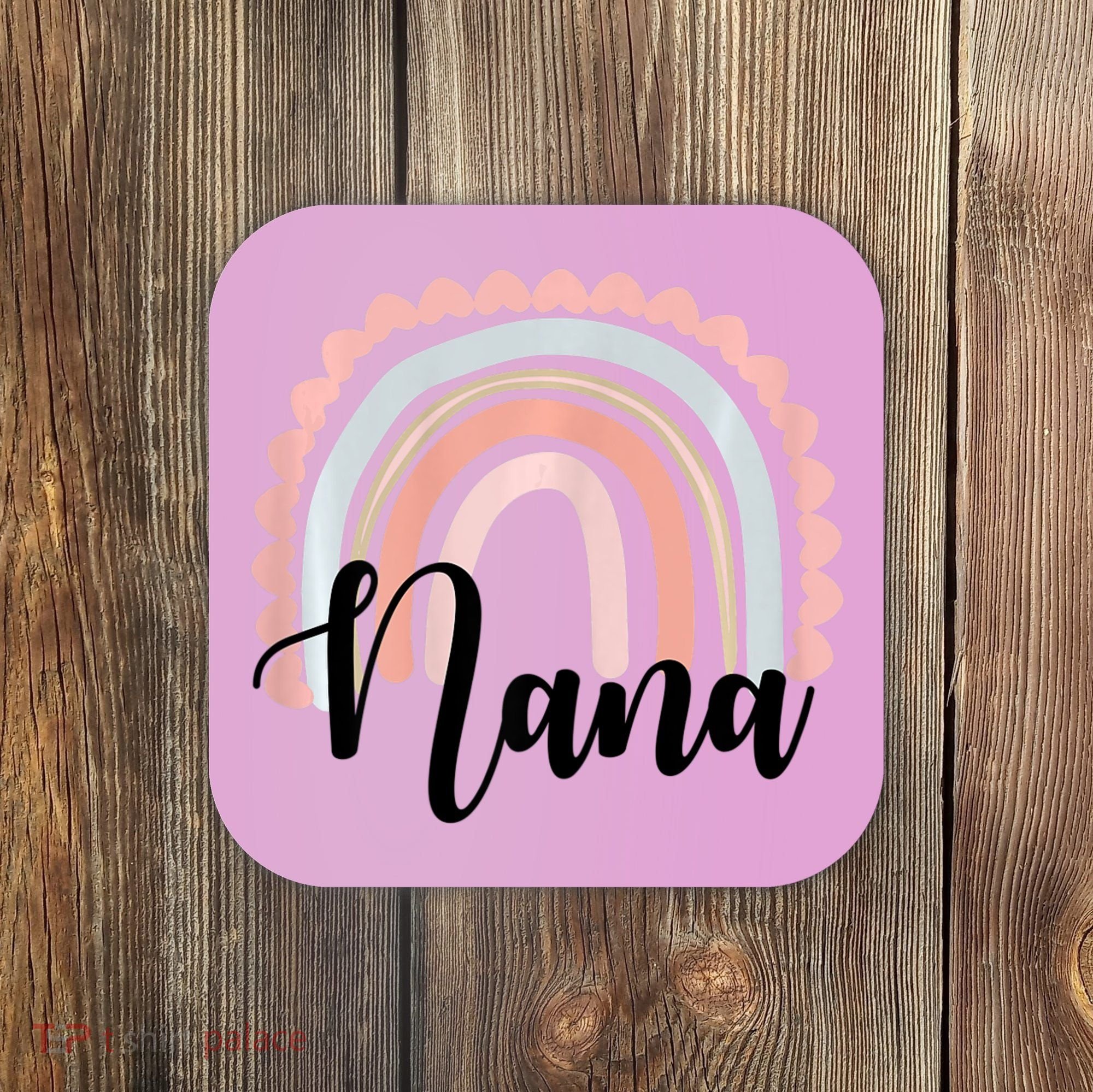 Nana Rainbow Grandma Christmas Mother's Day Coaster