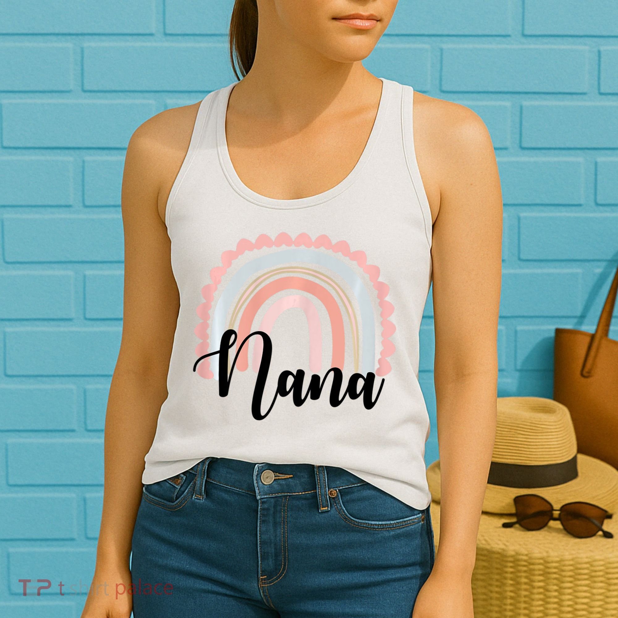 Nana Rainbow Grandma Christmas Mother's Day Women's Tank Top