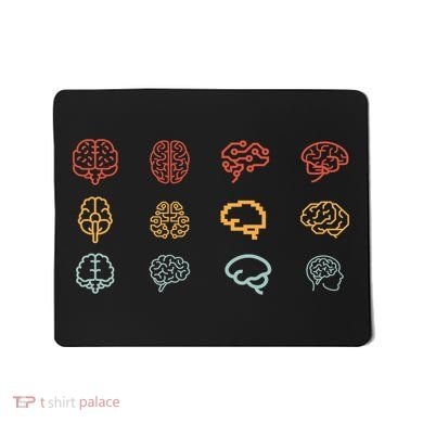 Neuroscience Retro Graphic Brain Science For Neurologist Mousepad
