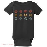 Neuroscience Retro Graphic Brain Science For Neurologist Baby Bodysuit thumb 0