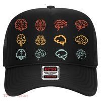 Neuroscience Retro Graphic Brain Science For Neurologist Hat thumb 0