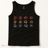 Neuroscience Retro Graphic Brain Science For Neurologist Tank Top thumb 2