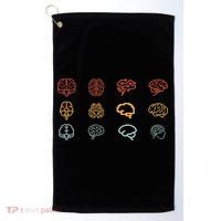 Neuroscience Retro Graphic Brain Science For Neurologist Golf Towel thumb 0