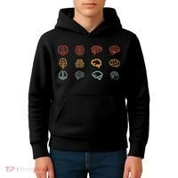 Neuroscience Retro Graphic Brain Science For Neurologist Kids Hoodie thumb 4