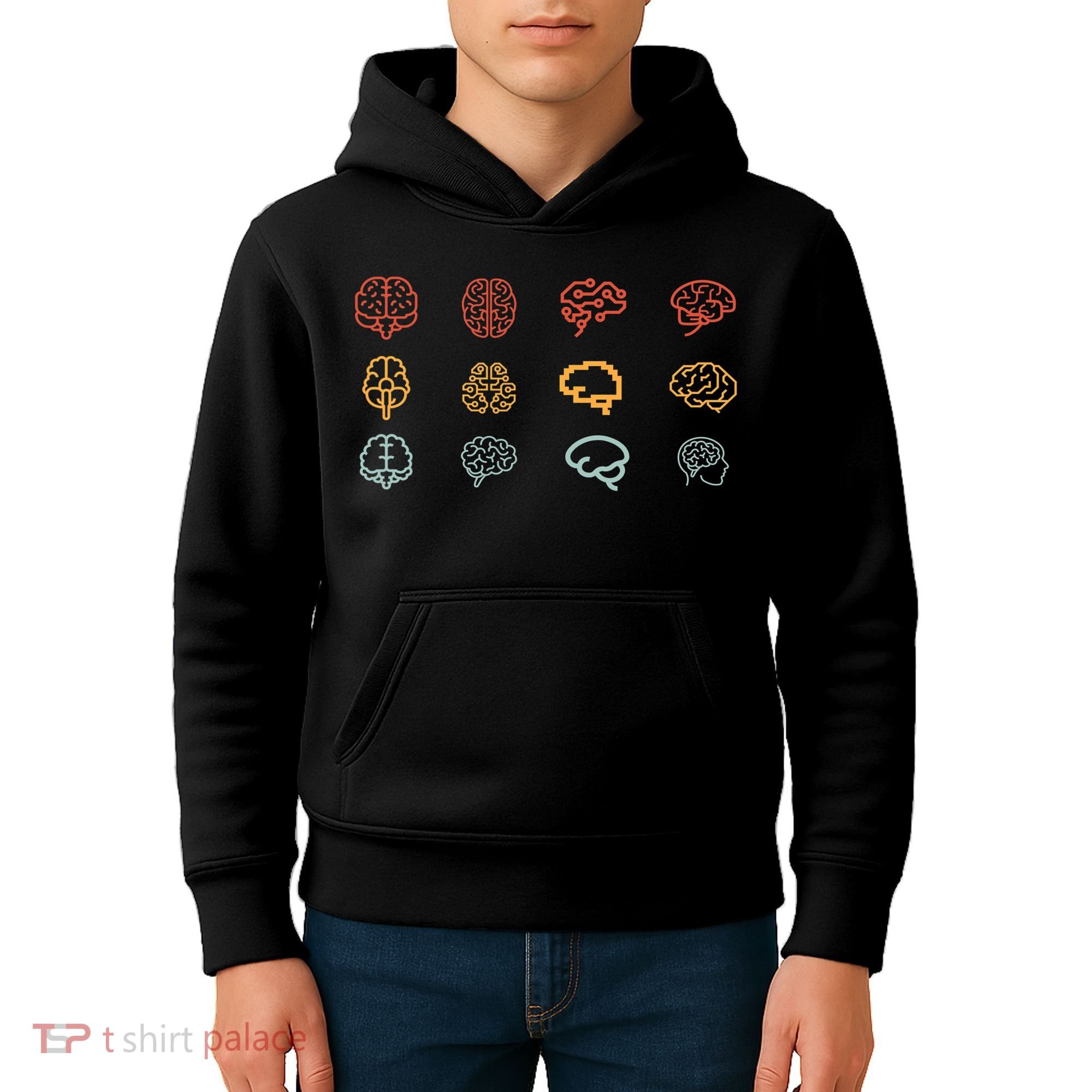 Neuroscience Retro Graphic Brain Science For Neurologist Kids Hoodie