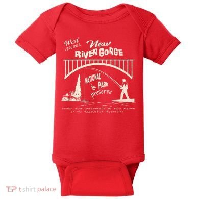 New River Gorge Appalachian Mountains Baby Bodysuit