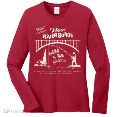 New River Gorge Appalachian Mountains Women's Long Sleeve Shirt