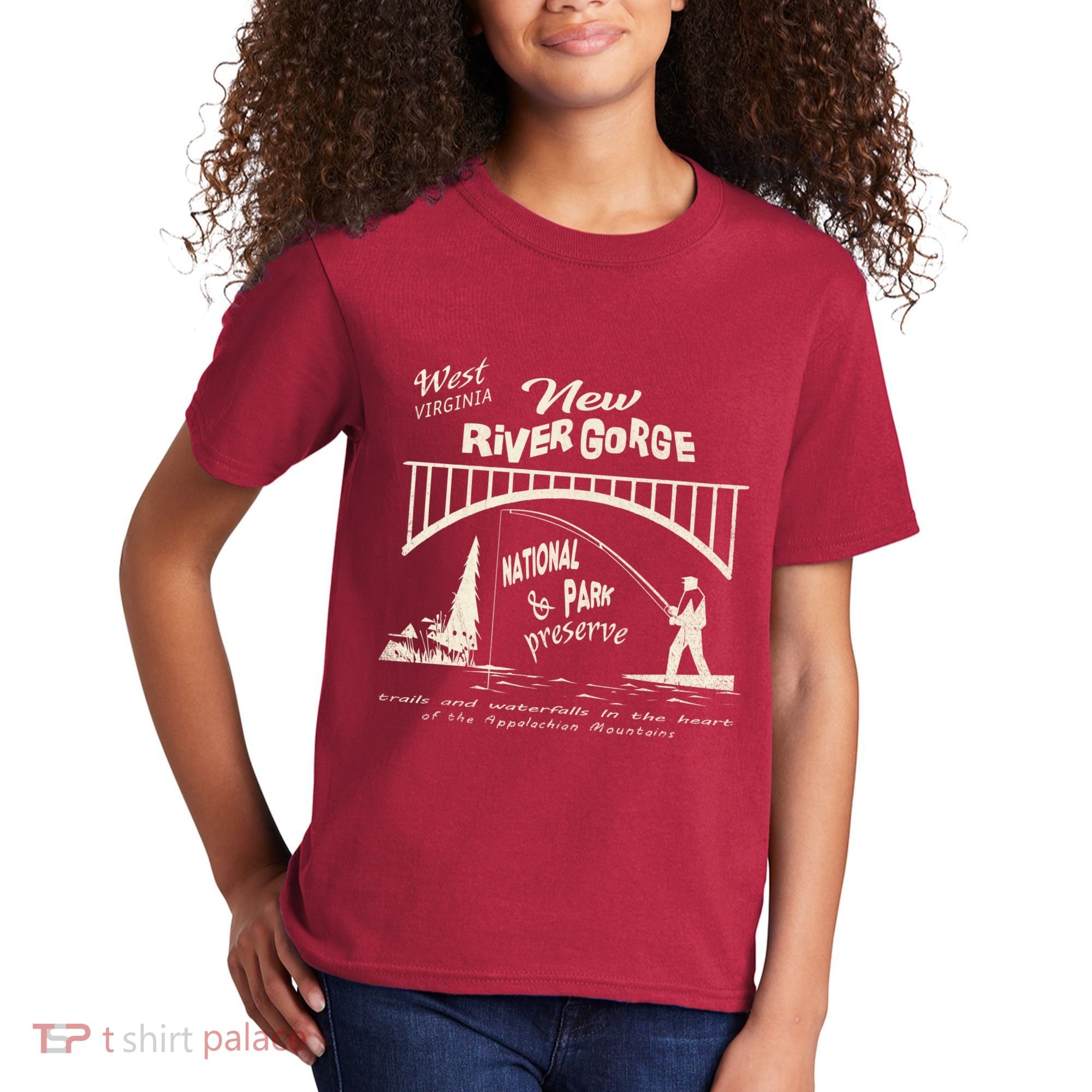 New River Gorge Appalachian Mountains Kids T-Shirt