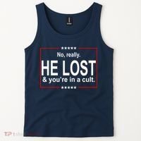 No Really He Lost And You're In A Cult Tank Top thumb 2