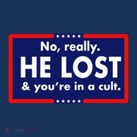 No Really He Lost & You're In A Cult. Apron thumb 3