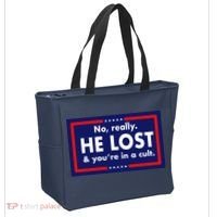 No Really He Lost & You're In A Cult. Tote Bag thumb 2