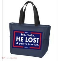 No Really He Lost & You're In A Cult. Tote Bag thumb 3