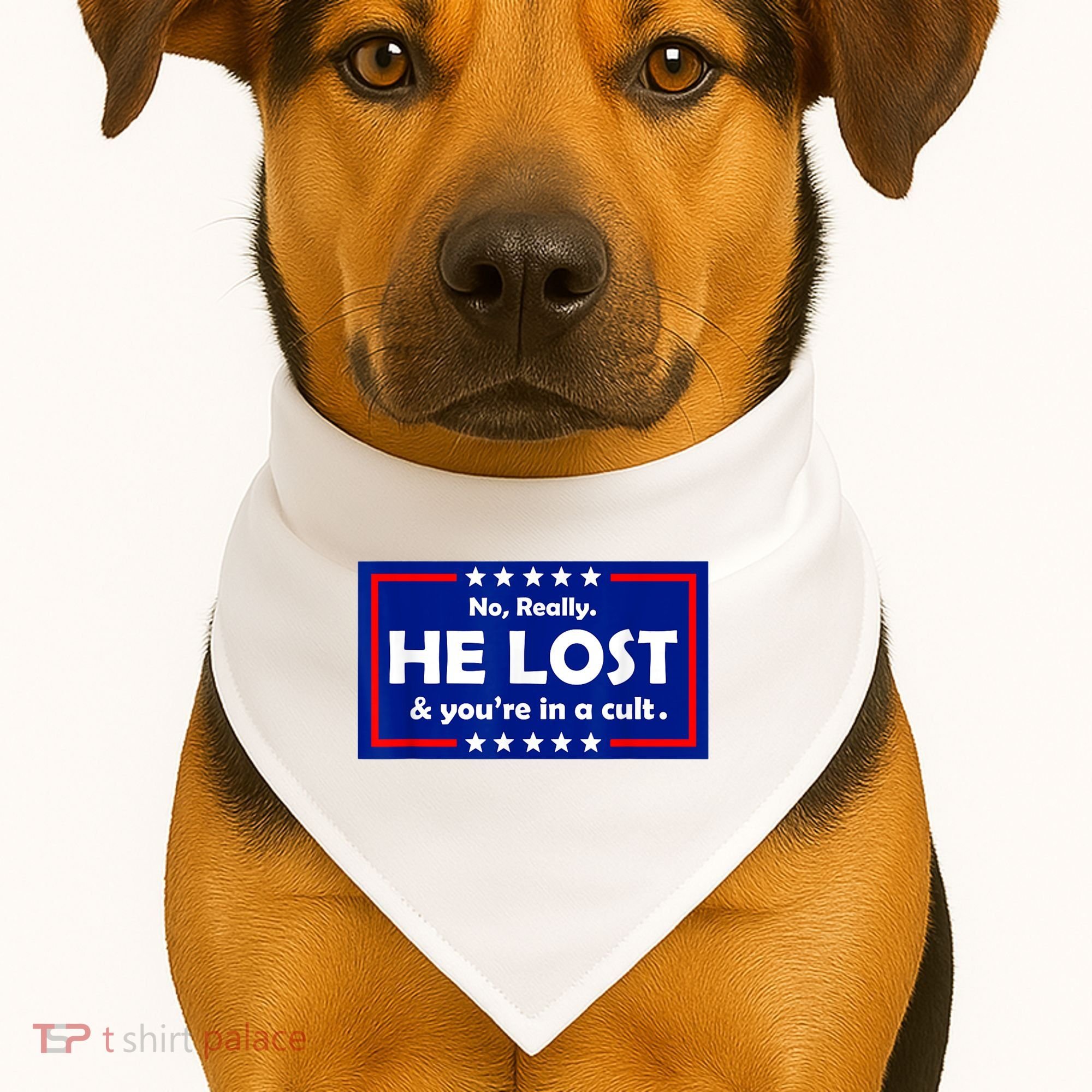 No Really He Lost & You're In A Cult USA-Made Doggie Bandana