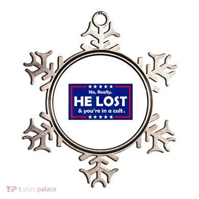 No Really He Lost & You're In A Cult Ornament