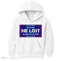 No Really He Lost & You're In A Cult Kids Hoodie thumb 0